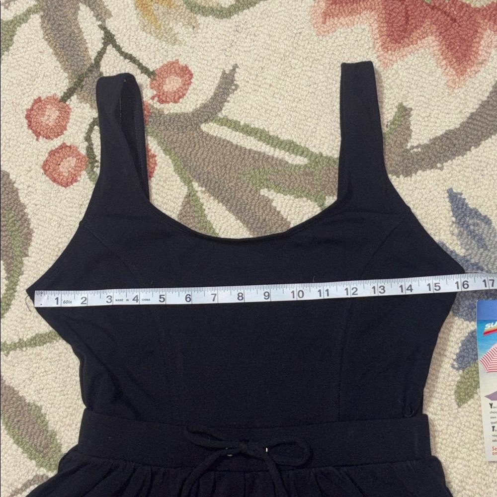 Newport News Vintage Sunstreak Black Romper Swimsuit, Swim shorts, 10 - Picture 4 of 11